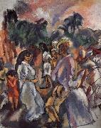 Jules Pascin Composition of picture of Cuba France oil painting artist